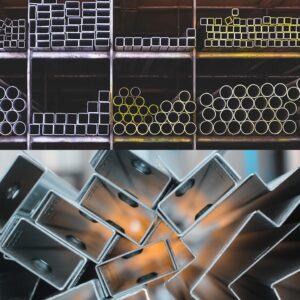 Assorted pipes and extruded metal
